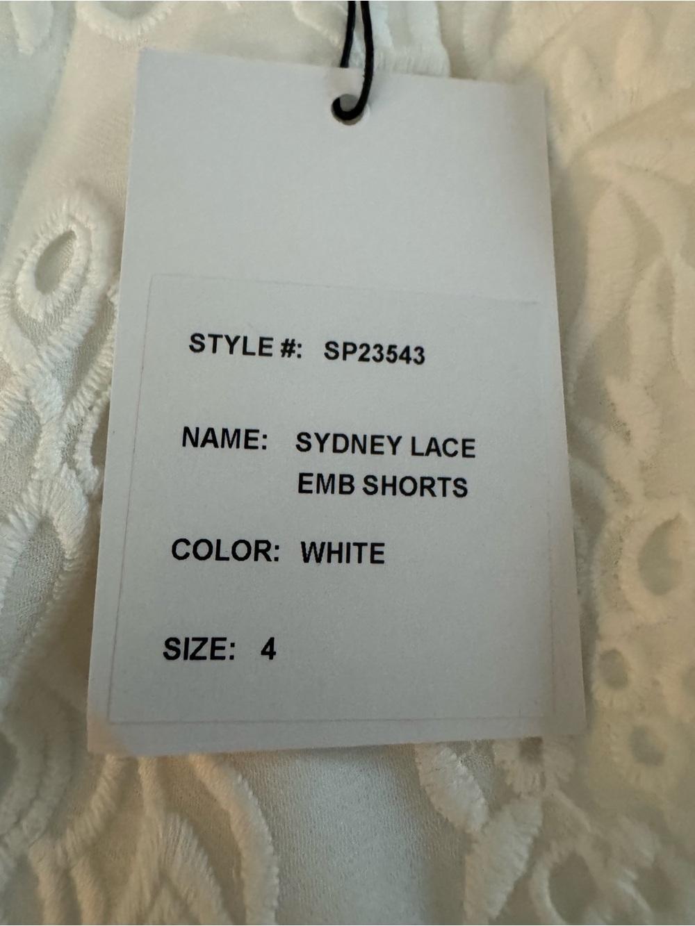 Generation Love Sydney Lace White Women's Shorts - Picture 5 of 6